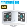 thumbnail image 1 of Cámara de videovigilancia 4K 8MP 180 ° con ángulo de visión Ultra amplio, lente Dual, panorámica, WIFI, alarma de detección humana ia 6MP para exteriores, 1 of 3