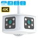 thumbnail image 1 of Cámara de videovigilancia 4K 8MP 180 ° con ángulo de visión Ultra amplio, lente Dual, panorámica, WIFI, alarma de detección humana ia 6MP para exteriores, 1 of 3