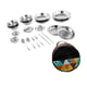 thumbnail image 4 of Platos y cuencos de acero inoxidable portátiles con bolsa de transporte Juego de vajilla para acampar 20 piezas, 4 of 9