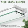 thumbnail image 3 of Estante de Vidrio para Baño Alise 41 cm de Vidrio Templado y Acero Inoxidable, 3 of 9