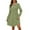 Green, variant on Fnooota Womens Midi Dresses, Long Sleeve Cotton Pullover Crew Neck Casual Dresses Brown Size S-2XL