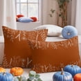 thumbnail image 6 of Fall Throw Pillow Covers&nbsp;18x18 Inch Set of 2 Floral Leaf Decorative Pillow Covers Orange Cushion Cover Pillowcase for Sofa Couch Bed Home Decor, 6 of 9