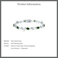 thumbnail image 5 of Gem Stone King 4.18 Ct Oval Green Chrome Diopside White Diamond 925 Sterling Silver Tennis Bracelet for Women, 5 of 5