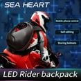 thumbnail image 3 of LED Backpack Riding Backpack Motorcycle Helmet Hard Shell DIY Waterproof, 3 of 8
