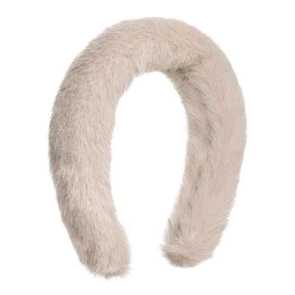 WOOMER Soft Faux Fur Headband Non-Slip Hair Band for Women Girls