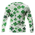 thumbnail image 3 of Camisa Del Día de San Patricio Hombres de Manga Larga de Manga Larga Cuello Redondo Tops Casuales Muy Cómodos Tejido Elástico Súper Suave para Fiesta Festival Vacaciones Viaje Calle Uso Diario, 3 of 6