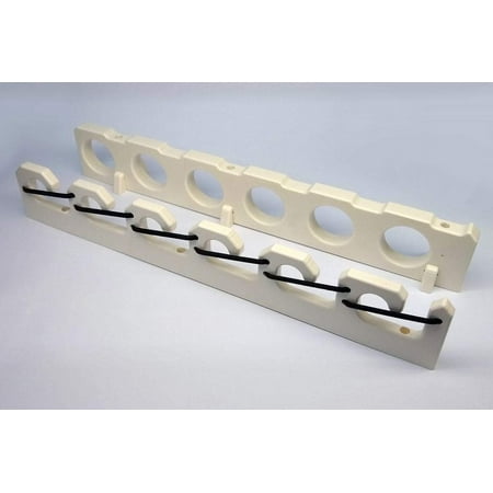 Vertical Boat Rod Holder - Console or Wall - 6 Rods Bungee