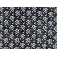 thumbnail image 2 of Zelouf Scattered Flowers Print On Bridal Satin W/ Trans  , Sewing, DIY, Crafts Fabric by the Yard, Black/white, 3 Yard, 2 of 2