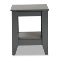 thumbnail image 1 of Mesa auxiliar moderna Baxton Studio de madera con Acabado gris para sala de estar, 1 of 2