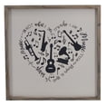 thumbnail image 5 of Square Framed Heart Shape Musical Instruments Wood Wall Decor, 5 of 5