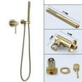 thumbnail image 4 of Wall Mounted Hot and Cold Water Showerhead Shower Set Silver, 4 of 5