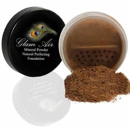Glam Air Airbrush Makeup Water Based Foundation Choose Matte or Satin Finish for Flawless Looking Skin (0.25oz Bottles) (DARK MINERAL LOOSE (Best Makeup Looks For Dark Skin)