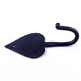 thumbnail image 4 of Renovators Supply Bathroom Hooks for Hanging Bathroom Towel Holder 5.3" Black Spade Shaped Cast Iron Towel Hooks for Bathrooms w/Screws, 4 of 8