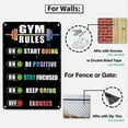 thumbnail image 3 of GYM RULES Motivational Metal Sign 12x16 Inches Aluminum Workout Poster for Home Gym Wall Decor Fitness Room Art Inspirational Exercise Quote for Men Cave Garage Office Gym Rules Sign No Excuses, 3 of 8