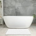 thumbnail image 5 of Unique Bargains 2 Pcs Geometry Absorbent Bathroom Rug Khaki/White 20" x 32", 5 of 6