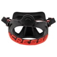 thumbnail image 4 of Visor Máscara Adulto CRESSI  Quantum Negro/Rojo Dos Lentes Transparentes Bajo Volumen Antiempañante, 4 of 6