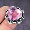 thumbnail image 2 of Natural Pink Kunzite Gemstone Handmade 925 Sterling Silver Gift Ring Size 9, 2 of 2
