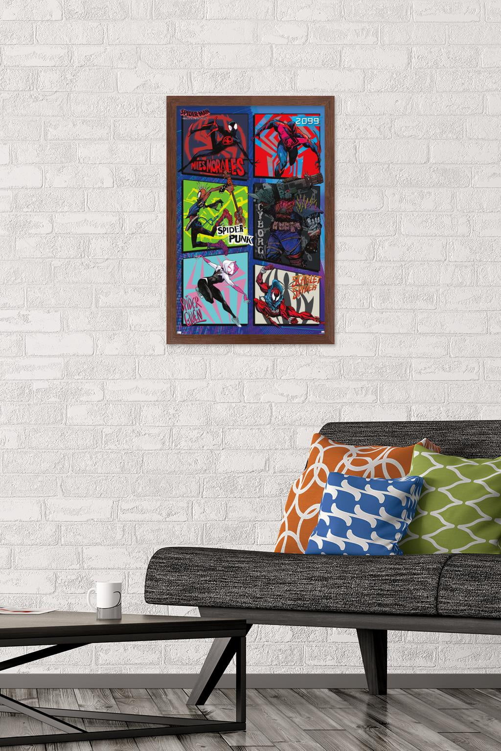 Marvel Spider-Man: Across The Spider-Verse - Group Wall Poster, 14.725" x 22.375" Framed