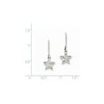 thumbnail image 2 of Primal Silver Sterling Silver Rhodium-plated Diamond Star Leverback Earrings, 2 of 4