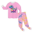 thumbnail image 5 of Bamboo Viscose Toddler Pajamas Boys Girls Baby Pjs Sets Kids Snug fit Long-Sleeve Sleepwear 6-12 Months 12-24 Months 2t 3t 4t 5t 6t 7t 8t 9t Children(Pink,4-5 Years), 5 of 5