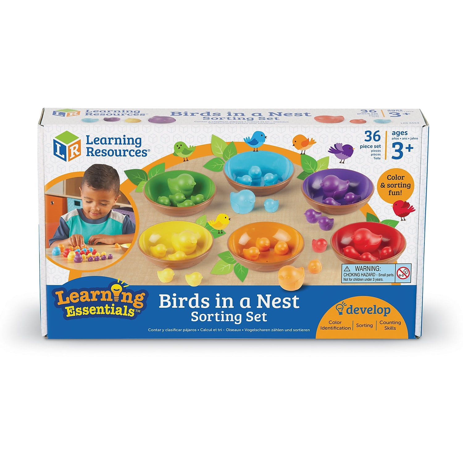 Learning Resources Birds in a Nest Sorting Set, Fine Motor Set, Ages 2+