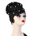 thumbnail image 2 of Women Beading India Hat Muslim Ruffle Floral Cancer Chemo Beanie Turban Wrap Cap, 2 of 9