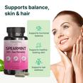 thumbnail image 4 of Spearmint Leaf Capsules Supplement - Enhanced with DIM & Saw Palmetto, for Unwanted Hair, Women' Health & Skin *USA Made & Tested* - 1380mg/serving, 60 Capsules (30 Servings), 4 of 8