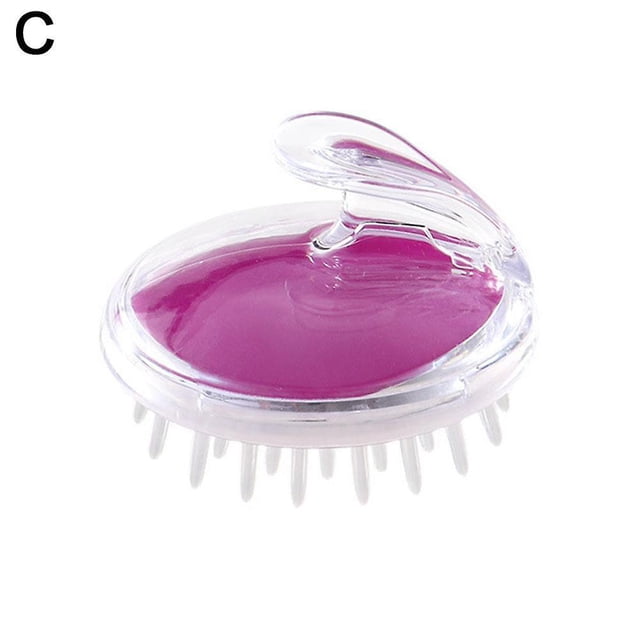 Head Scalp Massage Shampoo Brush Silicone Hair Massager Comb Promote Hair Growth Artifact Purple