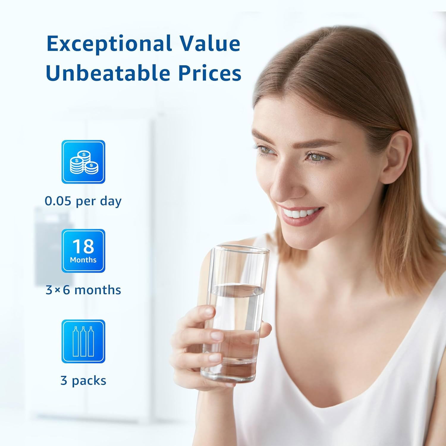 Filterlogic 4396508 Refrigerator Water Filter, Replacement for Whirlpool EDR5RXD1, EveryDrop Filter 5, PUR W10186668, NLC240V, 4396510, 4396508P, 4392857, WF-4396508, Pack of 3