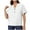 White, variant on WCMZJ Shirt for Women Button Down Short Sleeve V Neck Shirts Solid Color Loose Tops Summer Casual Dressy Tunic Top Brown L