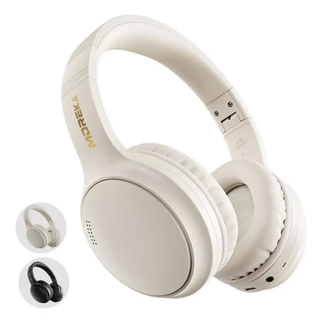 Moreka Bl018 Auriculares Con Cancelación Activa De Ruido, Auriculares Inalámbricos Bluetooth 5.3 Con Diadema Plegables, 19 Horas De Tiempo De Reproducción Compatible Con Ios/android-blanco
