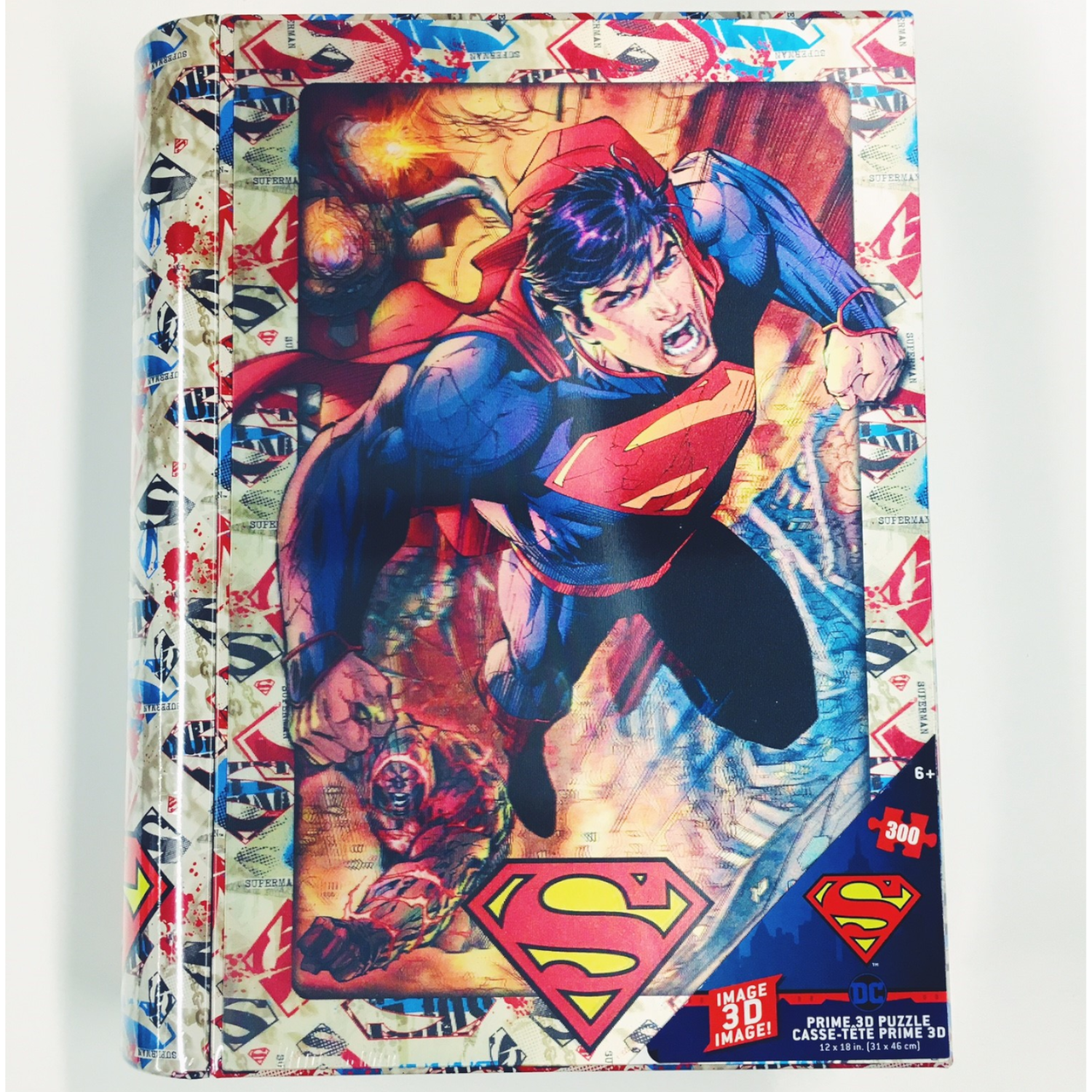 DC Comics Superman Prime 3D Puzzle 300 Pieces In Collectible Metal Tin Book 