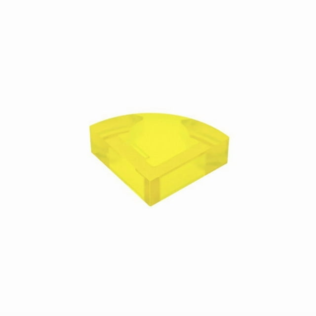 200PCS 1/4 CIRCLE TILE 1X1 Compatible 25269 Round & Angles Self-Locking Bricks Building Blocks Toys Accessories Trans-yellow 200 pcs
