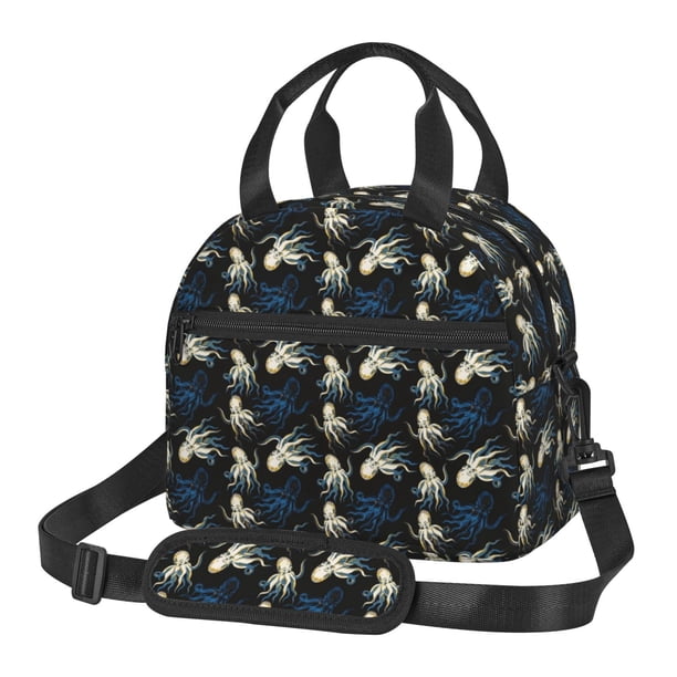 Balery Octopus 1 Bolsa de Almuerzo Impresa, Caja de Almuerzo Reutilizable, Bolsa Térmica Aislada para Almuerzo, Bolsa Antiderrames