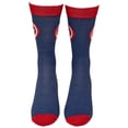 thumbnail image 2 of Captain America Classic Shield Symbol Crew Socks, 2 of 6