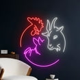 thumbnail image 3 of Handmadetneonsign Chicken Goat Pig Neon Sign, Farm LED Sign, Farm Neon Light, Food Room Wall Decor, 3 of 5