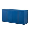 thumbnail image 5 of Lunale 63.1" Four-Door Sideboard Cabinet with Ash Veneer, Storage Buffet Cabinets for Entryway, Living Room, Blue, 5 of 6