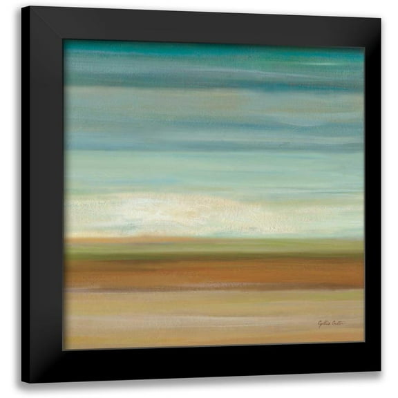 Coulter, Cynthia 12x12 Black Modern Framed Museum Art Print Titled - Turquoise Horizons II