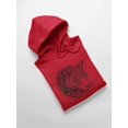 thumbnail image 3 of Jaguar Head Sketch Hoodie Women -Image by Shutterstock, Female Small, 3 of 4