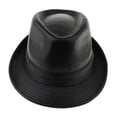 thumbnail image 1 of Sombrero de tarta de Cerdo BLESIY material cuero Vintage Sombrero Fedora unisex, 1 of 8
