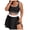 #4 3-piece_Black, variant on Women's Plus Size Color Block Bikini Set, High Waisted Wide Strap Full Coverage Two Piece Swimwear,Black,XXXL
