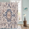 thumbnail image 3 of Fabric Shower Curtain, Vintage Floral Boho N Tribal Style Flowers Shower Curtains with 12 Hooks Waterproof Machine Washable Bath Curtains for Bathroom, 54 x 78in, 3 of 6