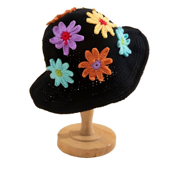 TELOLY Bucket Hat,Warm and Snug Crochet Hats for Women,Comfortable Cold Days Crochet Hat,Style1