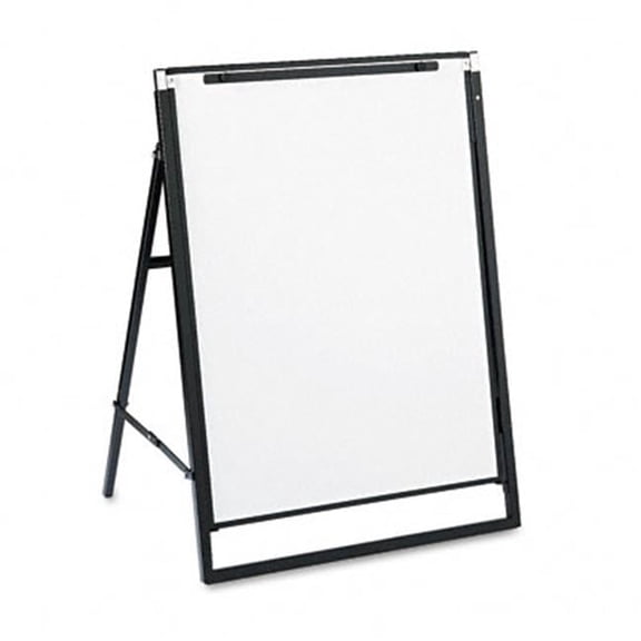 Futura Dry Erase Presentation Easel Melamine 24 x 36 White Black Frame