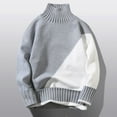 thumbnail image 2 of Vedolay Sweaters for Men Casual Slim Fit Pullover Long Sleeve Knitted Pullover Sweaters Grey,M, 2 of 3
