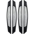 thumbnail image 1 of Pegatinas reflectantes para coche BRILLAR paquete de 4 advertencia anticolisión 3D fibra de carbono negro blanco, 1 of 5