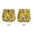thumbnail image 6 of Uemuo Cartoon Bear Yellow Pattern Women's Athletic Shorts High Waisted Running Shorts with Liner Pockets Gym Elastic Workout Shorts-Small, 6 of 9