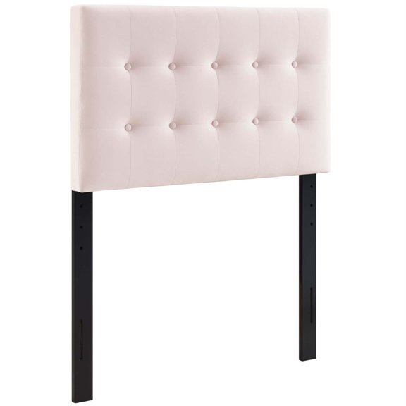 Ergode Emily Twin Biscuit Tufted Performance Velvet Headboard - Pink