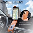 thumbnail image 6 of Zipper Wallet Case for Samsung Galaxy S22 Ultra 5G (Not S22), PU Leather [Card Holder Slot Handbag] with Adjustable Kickstand Flip Phone Cover for Samsung Galaxy S22 Ultra 5G SDLL Orange, 6 of 7