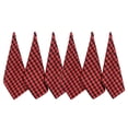 thumbnail image 4 of Urban Villa Buffalo Checks Kitchen Towels Set of 6 - Red/Black - 20x30 Inches - 100% Cotton Absorbent - Ultra Soft - Mitered Corners, 4 of 8